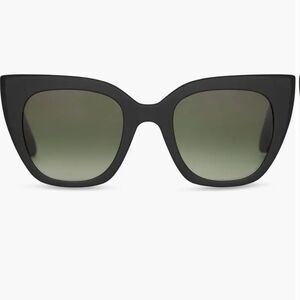 TOMS Women's Traveler Collection Black Matte Sydney Cat-Eye Sunglasses Retro